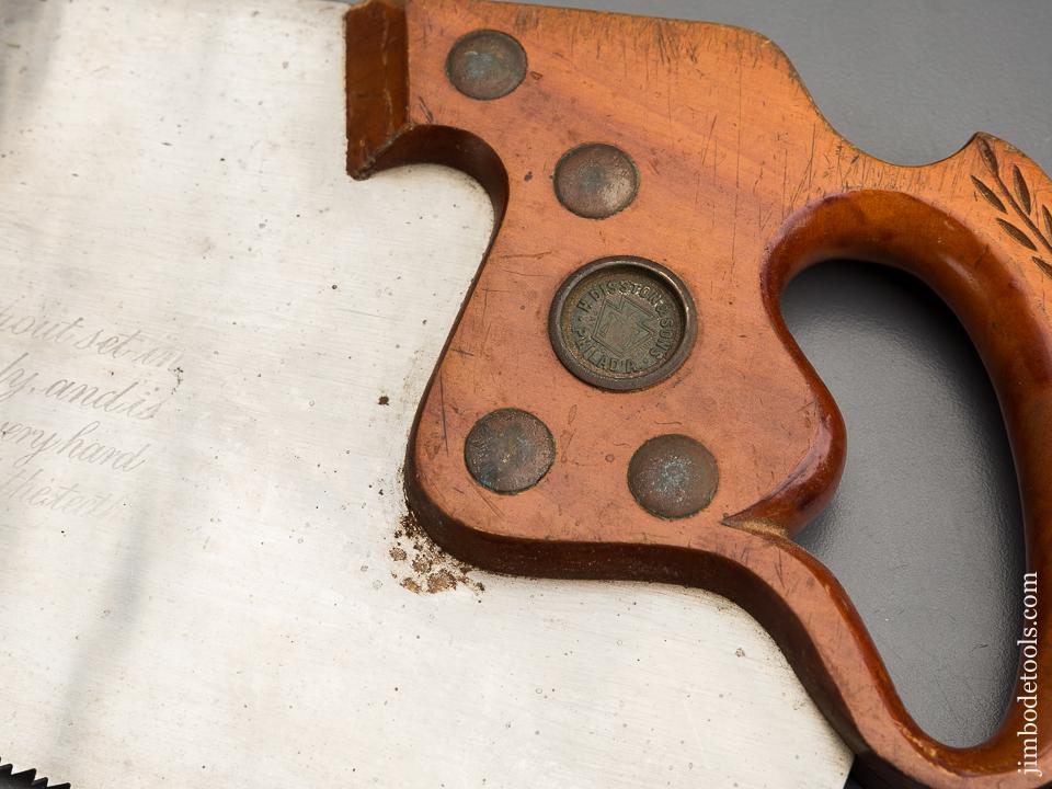 CRISP & FINE 9 point 26 inch Crosscut DISSTON ACME 120 Hand Saw RARE MODEL - 83516U