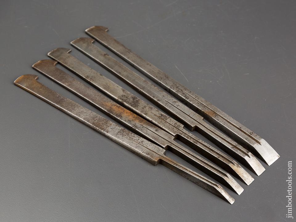 Graduated Set of Five Plow Plane Irons - 83620
