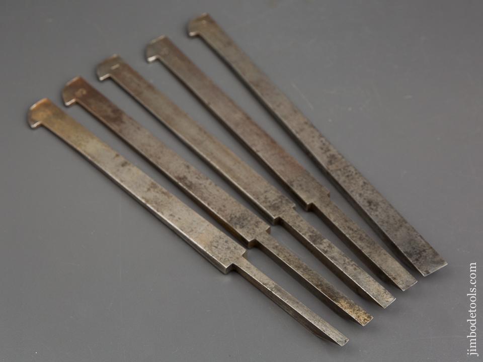Graduated Set of Five Plow Plane Irons - 83620