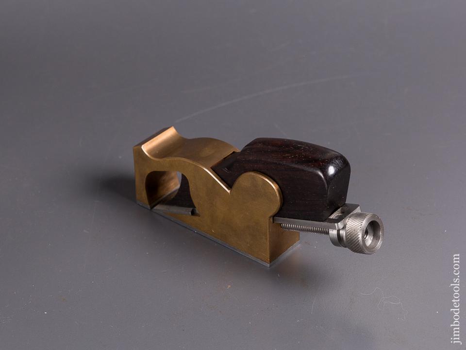 Fabulous! Gunmetal & Rosewood Adjustable Bull Nose Rabbet Plane - 83688U