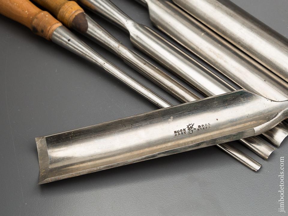 Gorgeous Set of Six BUCK BROTHERS Gouges EXTRA FINE - 83705