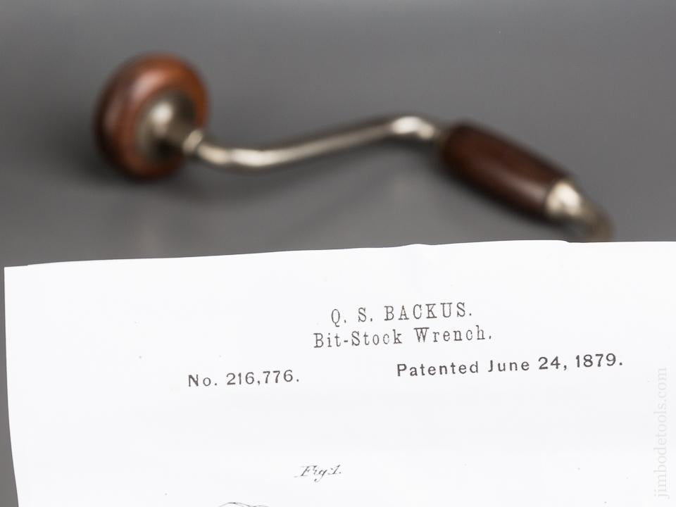 BACKUS Patent June 24, 1879 Bit Brace - 83727