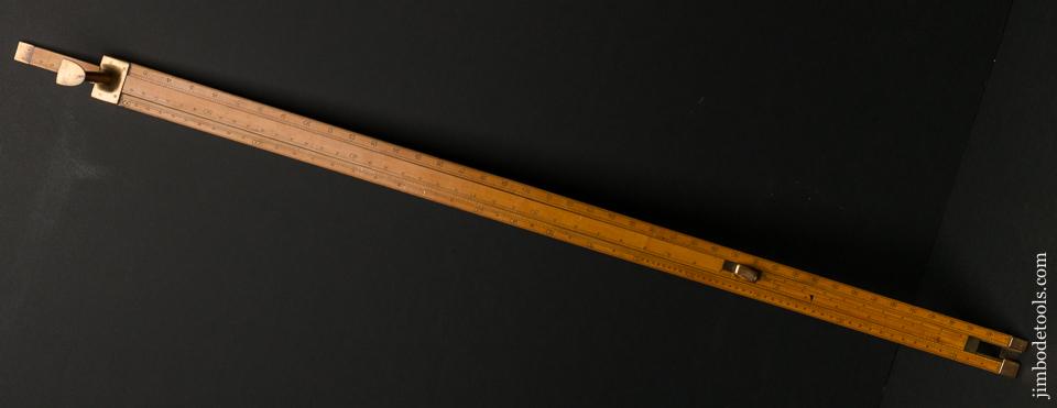 45 inch DRING & FAGE LONDON Boxwood Customs Slide Rule - 84110
