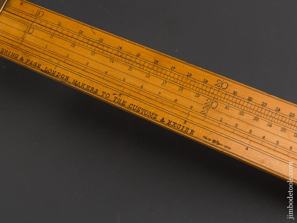 45 inch DRING & FAGE LONDON Boxwood Customs Slide Rule - 84110