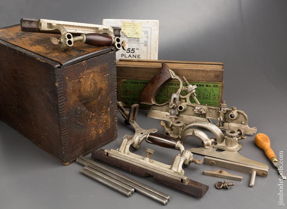 STANLEY No. 55 Type One Combination Plane 100% COMPLETE in Original Box with Lid - 84248