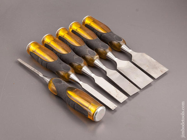 Set of Six STANLEY Heavy Duty Chisels in IRWIN MARPLES Box - 82445