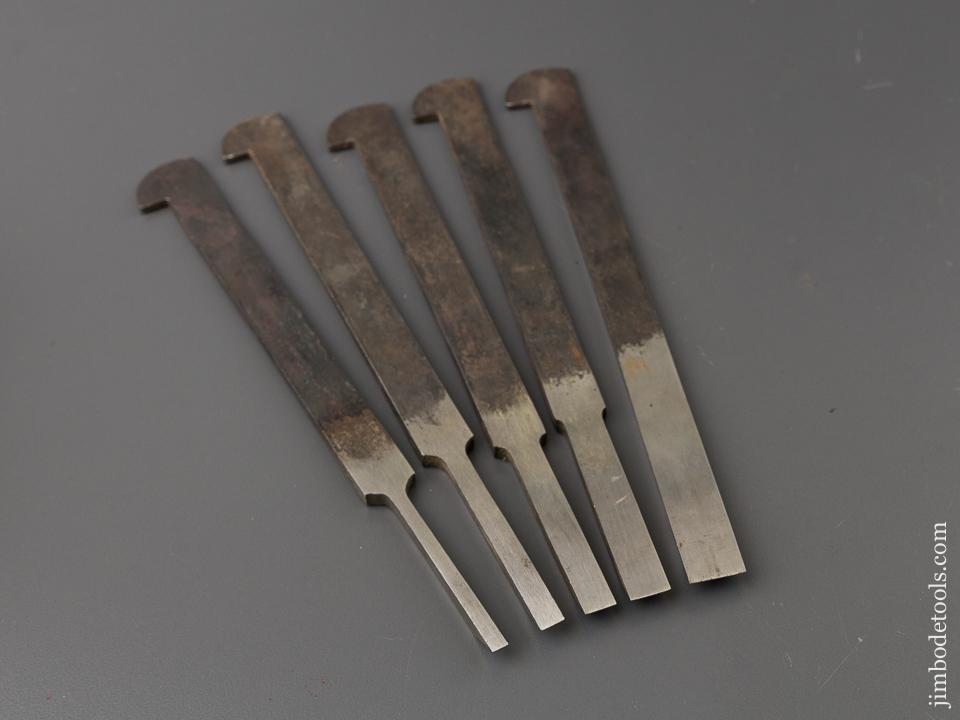 Set of Five Numbered Plow Plane Irons NEW OLD STOCK - 84662