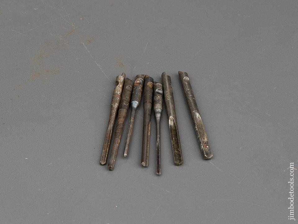 Set of Seven STANLEY YANKEE Drill Bits - 84748M