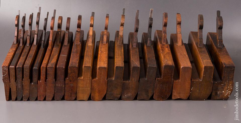 Complete Good User Set of 18 Hollows & Rounds Molding Planes EVENS - 84980