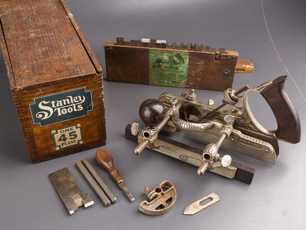 vintage an・an no.45 Antique Stanley No. 45 Combination Plane Plow Dado Cutters