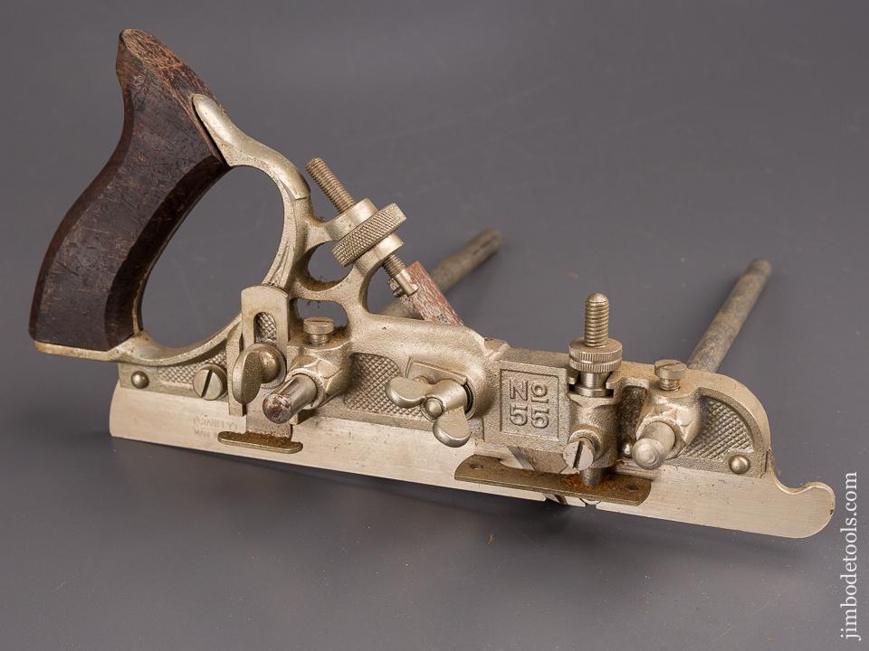 Extra Fine! STANLEY No. 55 Combination Plane 100% COMPLETE in Original Box - 84991