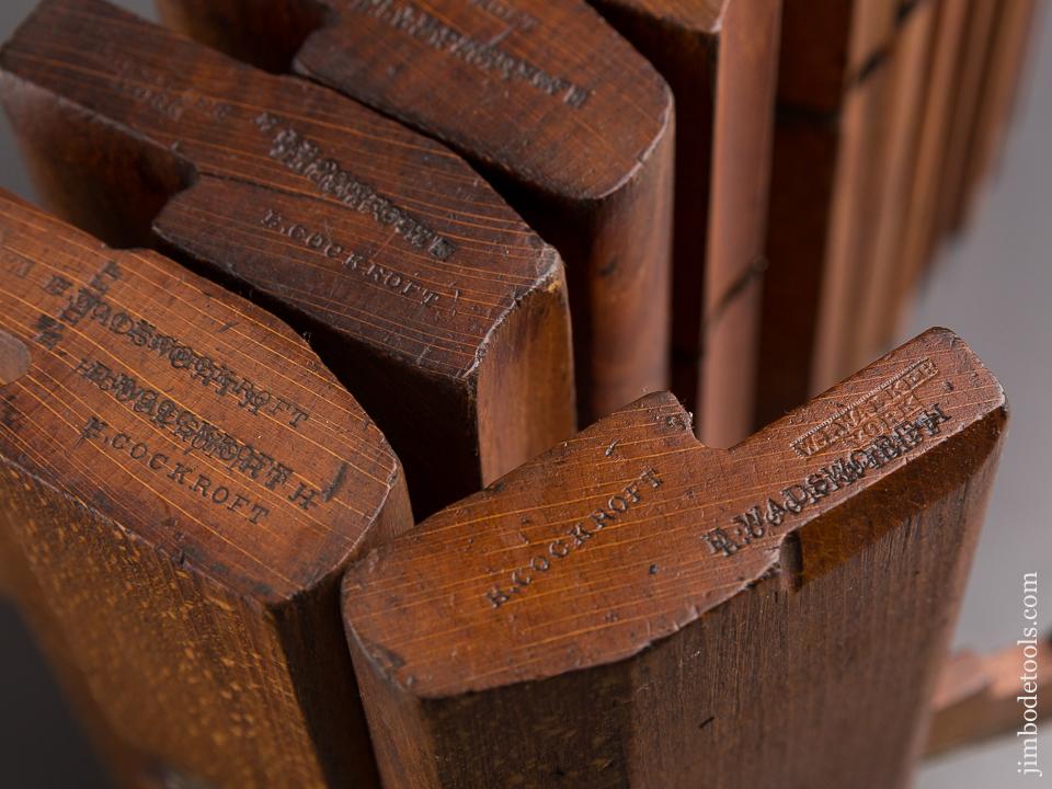 Clean User Set of Twelve Hollows & Rounds Moulding Planes by WALKER YORK circa 1818-67 - 85034