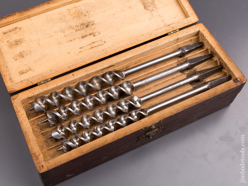 EXTRA FINE! Complete Set of 13 RUSSELL JENNINGS Auger Bits in Original 3 Tiered Box - 85054