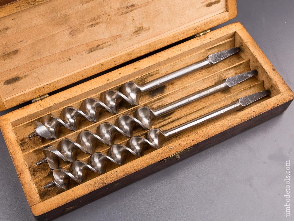 EXTRA FINE! Complete Set of 13 RUSSELL JENNINGS Auger Bits in Original 3 Tiered Box - 85054