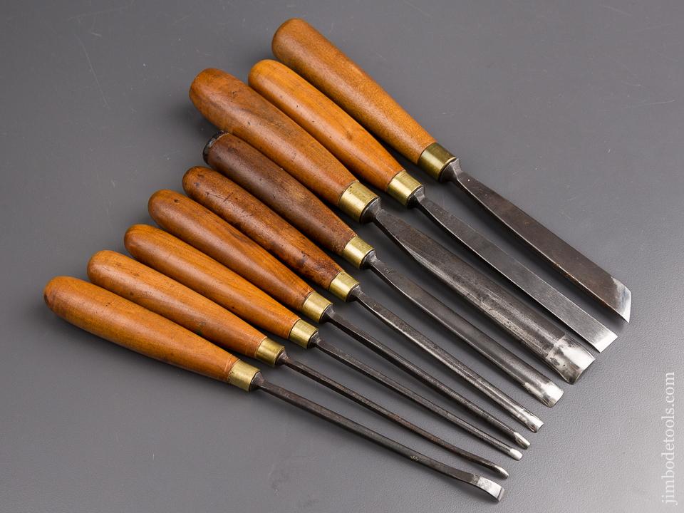 Great Set of Nine Carving Chisels by BUCK BROTHERS - 85134