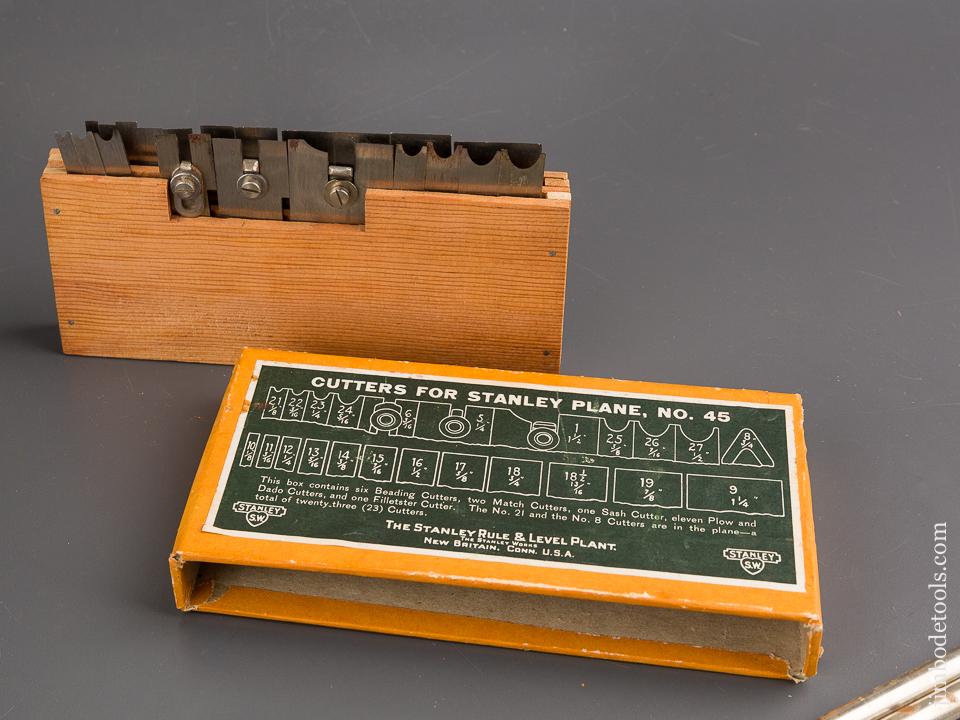 Extra Fine! STANLEY NO. 45 Combination Plane 100% COMPLETE in EXTRA FINE Original Box SWEETHEART - 85213