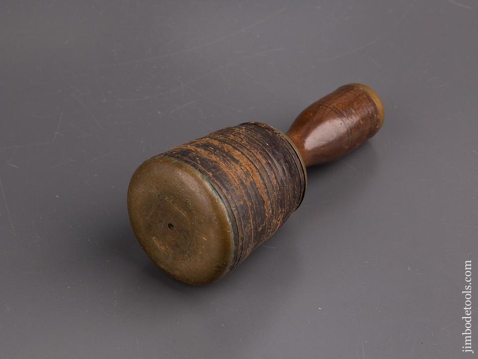 Nice 24 ounce Brass, Leather, and Cherry Carving Mallet - 85327