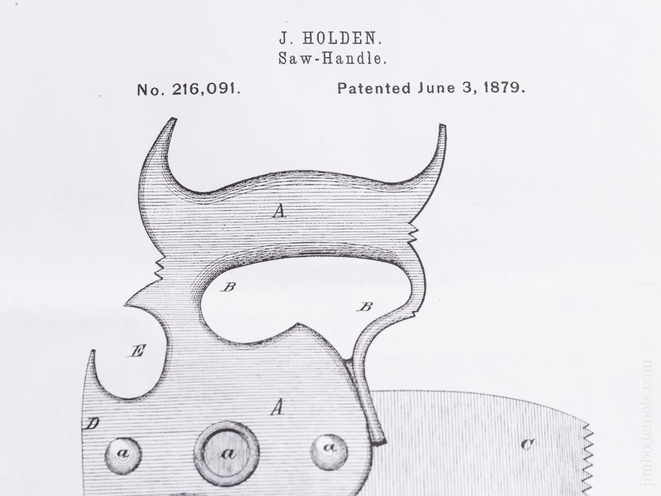 Just Sharpened! 6 point 24 inch Crosscut HOLDEN's Patent Hand Saw in Original Box - 85333