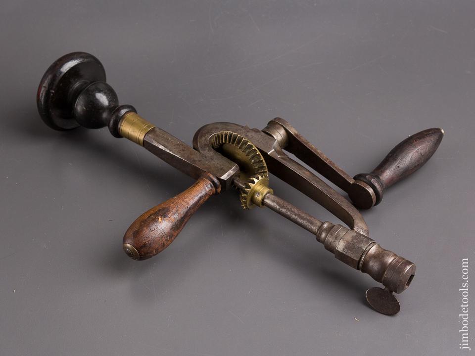 Fabulous Early Iron Frame Geared Hand Drill ORNATE & FINE - 85442U