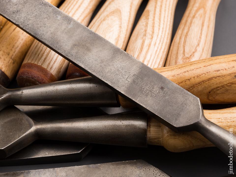 Great COMPLETE Set of Twelve T.H. WITHERBY Square Edge Socket Firmer Chisels in Original Box - 85465