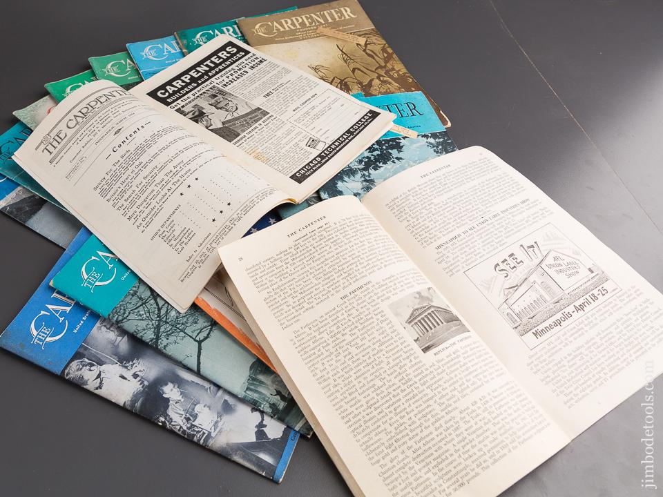 BOOKS: Collection of 16 Issues of THE CARPENTER Journal Magazine Founded 1881 - 85426K