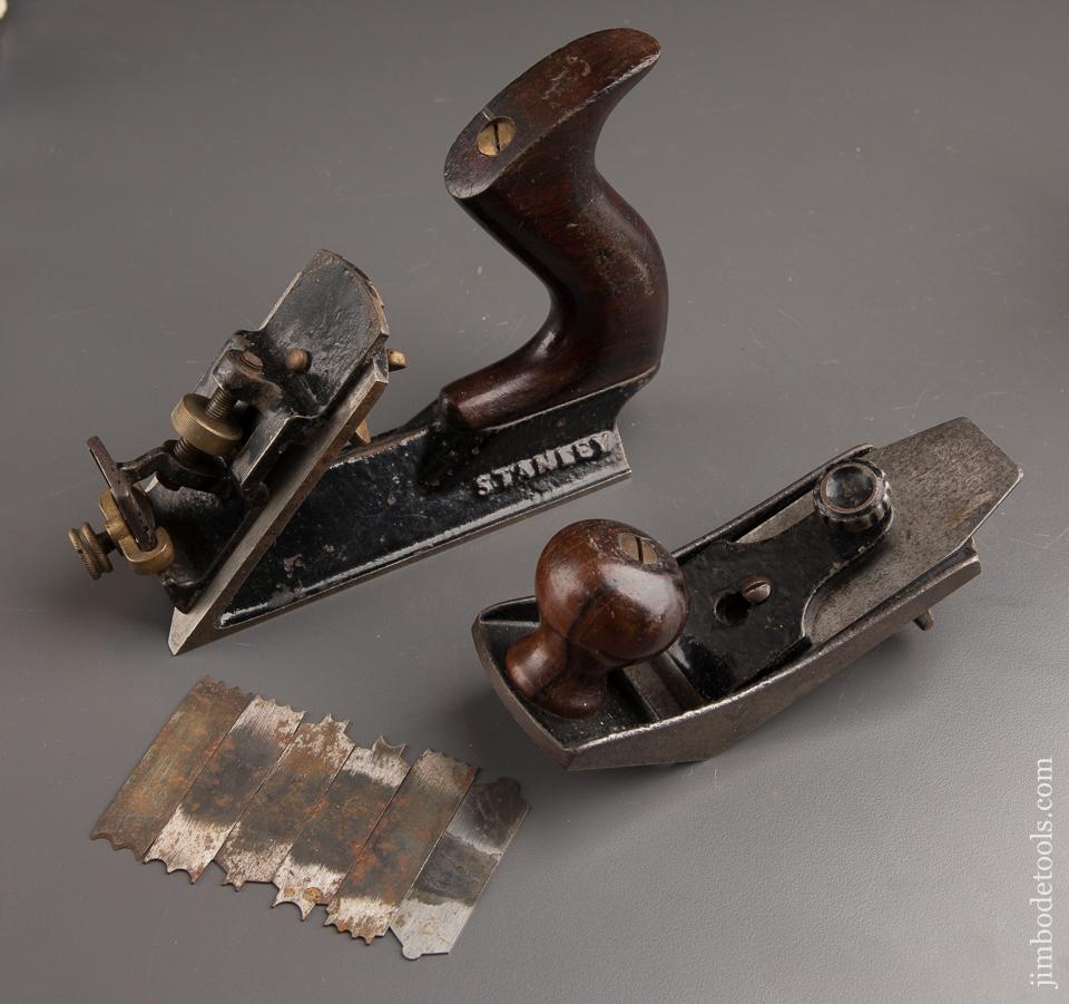 Extra Fine! TRAUT Patent April 21, 1885 STANLEY No. 72 1/2 Chamfer Plane with Beading Attachment and Six Cutters - 85539