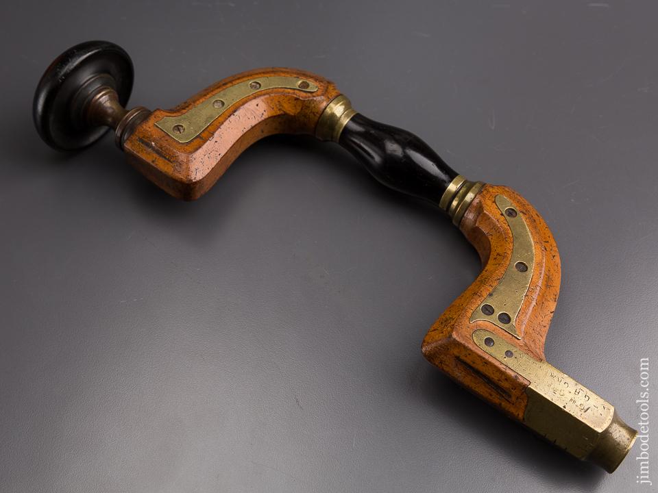 Extra Fine! Plated Brace with Ebony Wrist Handle - 86180U