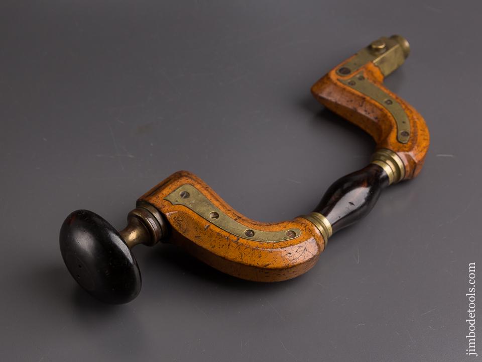 Extra Fine! Plated Brace with Ebony Wrist Handle - 86180U