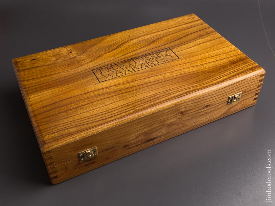 Awesome COMPLETE Set of Twelve T.H. WITHERBY Square Edge Socket Firmer Chisels in Custom Box -  86190