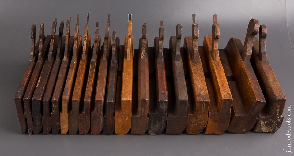 Complete Good User Set of 18 Hollows & Rounds Molding Planes EVENS - 86225