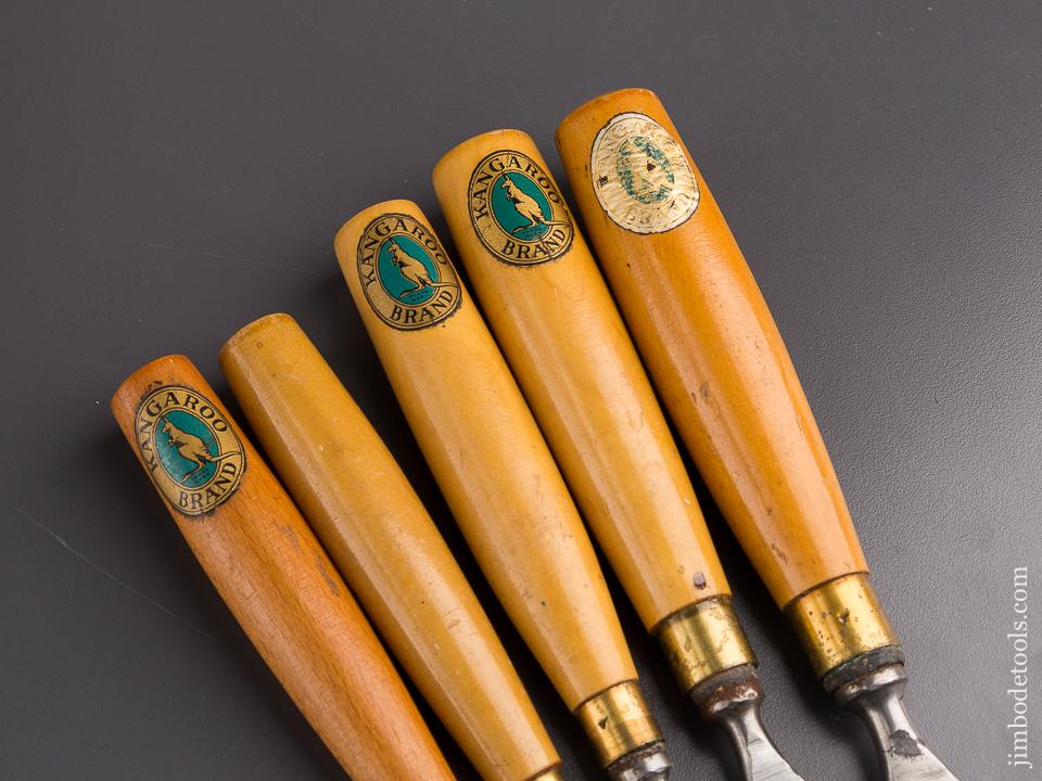 FINE Set of Five KANGAROO Tang Chisels - 86282