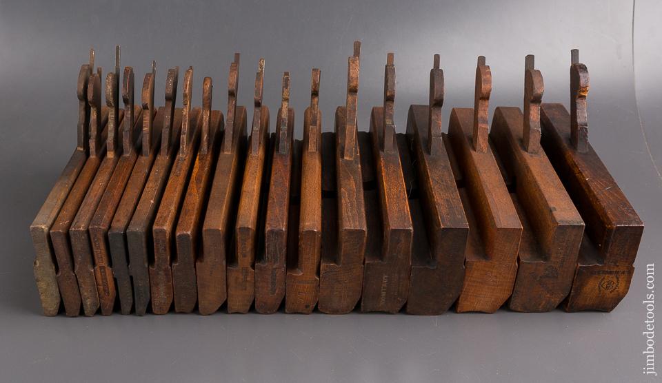 Complete Good User Set of 18 Hollows & Rounds Molding Planes EVENS - 86318