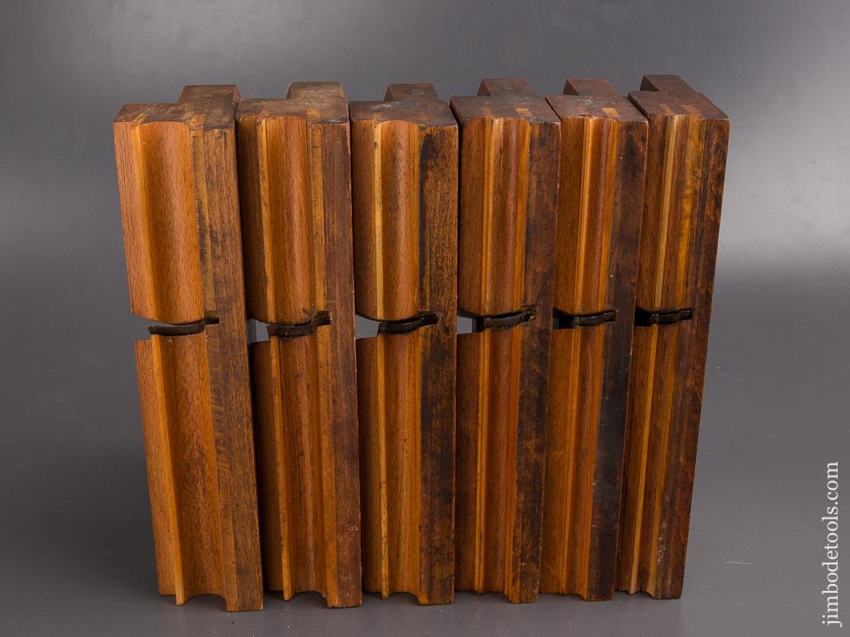 Crisp Clean Set of Six Side Bead Moulding Planes by AMESS BIRMINGHAM circa 1886-89 FINE - 86653