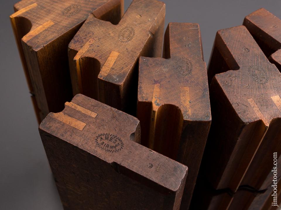Crisp Clean Set of Six Side Bead Moulding Planes by AMESS BIRMINGHAM circa 1886-89 FINE - 86653