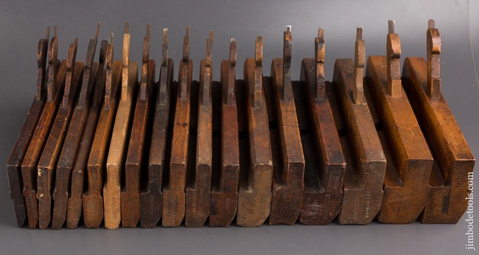Complete Good User Set of 18 Hollows & Rounds Molding Planes EVENS - 86670