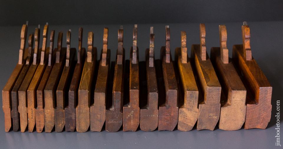 Complete Good User Set of 18 Hollows & Rounds Molding Planes EVENS - 86713