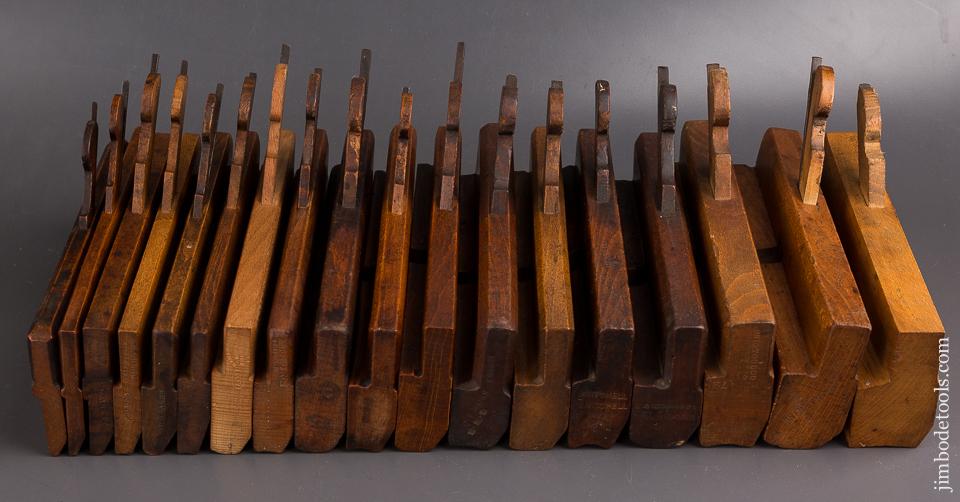 Complete Good User Set of 18 Hollows & Rounds Molding Planes EVENS - 86767