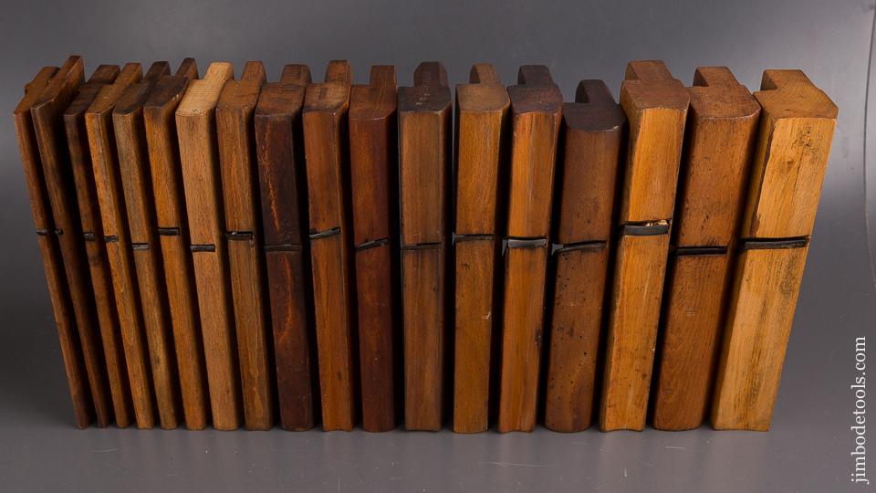 Complete Good User Set of 18 Hollows & Rounds Molding Planes EVENS - 86767