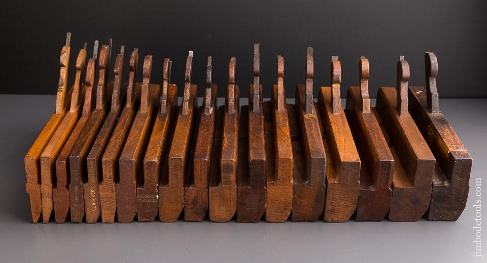 Complete Good User Set of 18 Hollows & Rounds Molding Planes EVENS - 86790