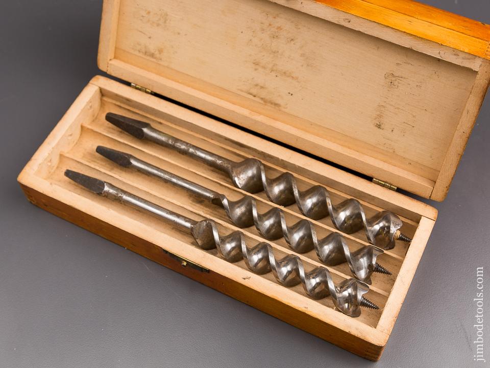EXTRA FINE Complete Set of 13 RUSSELL JENNINGS Auger Bits in Original 3 Tiered Box - 86878