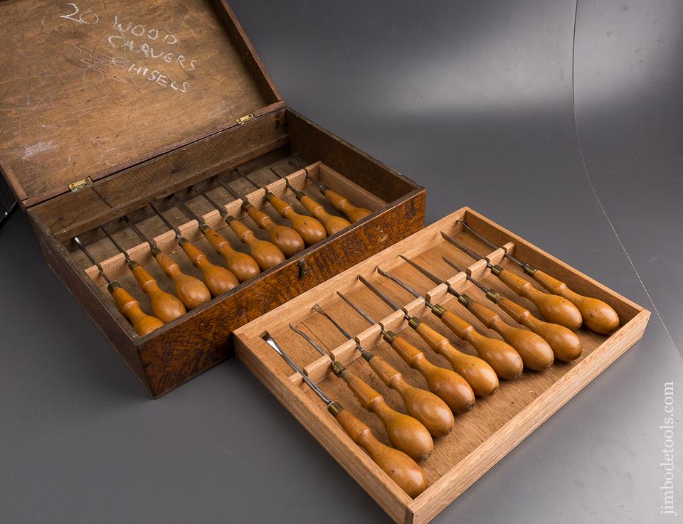 Great Double Decker Carving Tool Set with Twenty Carving Chisels! - 86914