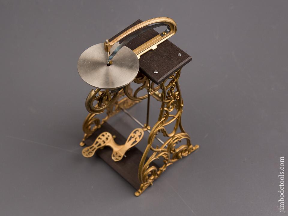 RARE and Beautiful! Cast Brass Model of a "FLEETWOOD" Treadle Scroll Saw by PAUL HAMLER - 86927U