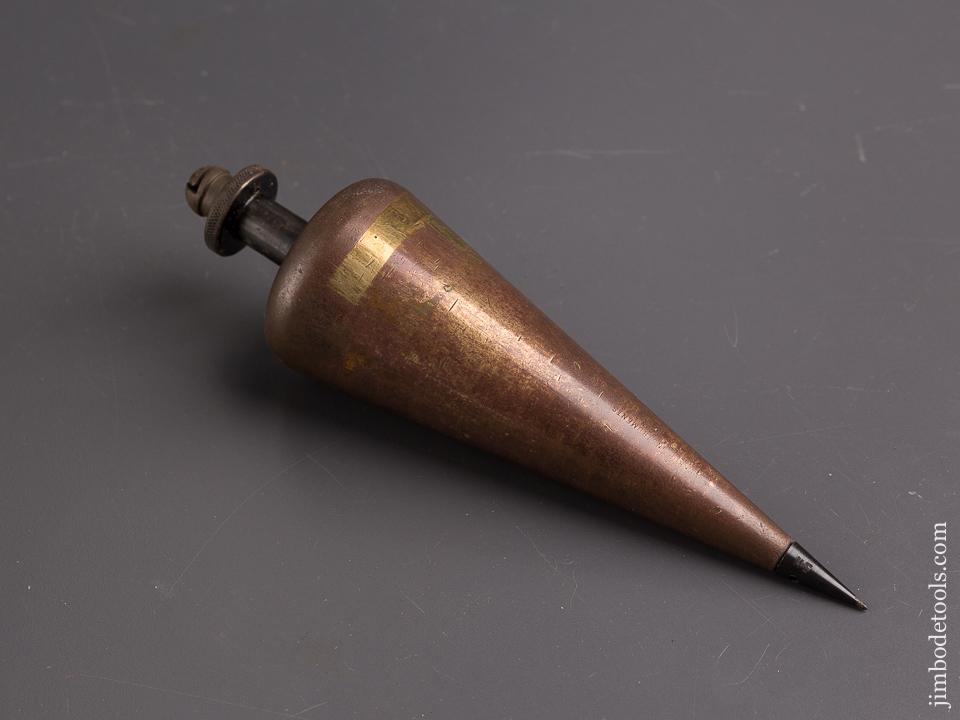 Massive! SUVERKROP Patent May 10, 1949 Brass & Steel 3 1/4 pound Plumb Bob - 86932