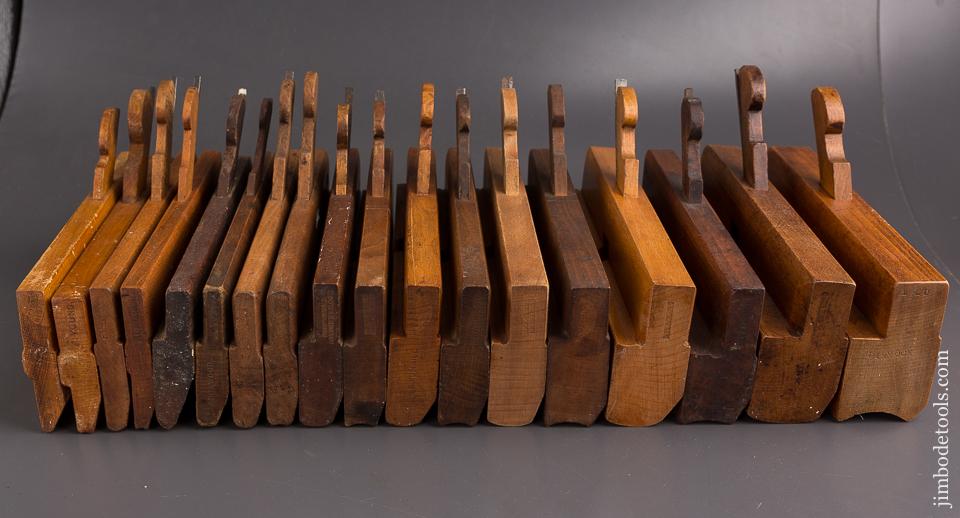Complete Good User Set of 18 Hollows & Rounds Molding Planes EVENS - 86965