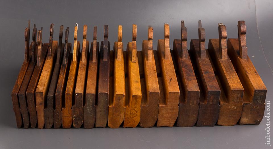 Complete Good User Set of 18 Hollows & Rounds Molding Planes EVENS - 86966