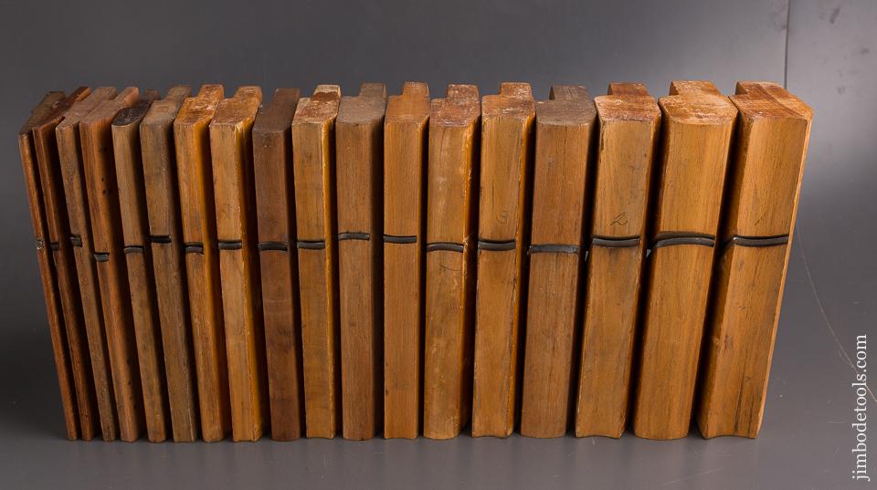 Complete Good User Set of 18 Hollows & Rounds Molding Planes EVENS - 86967