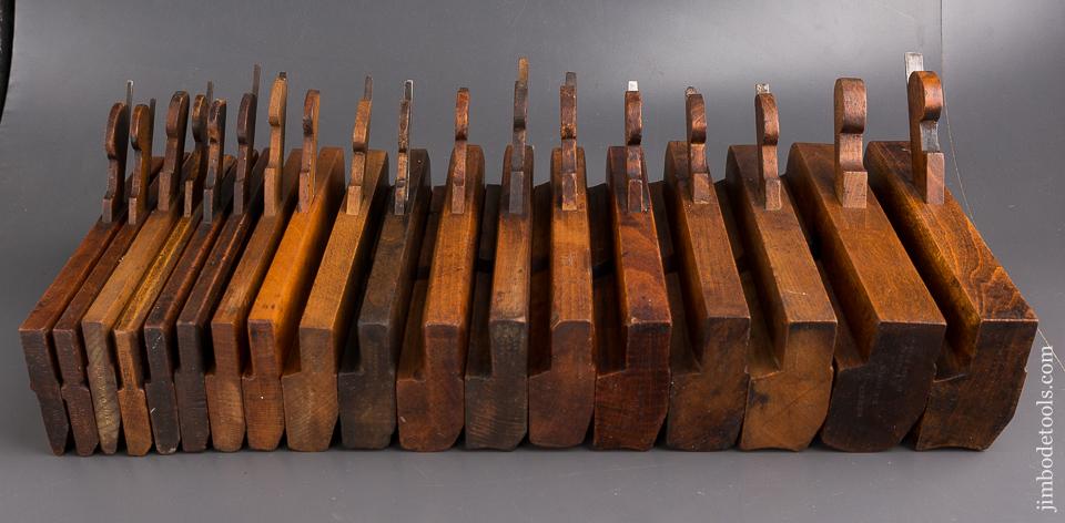 Complete Good User Set of 18 Hollows & Rounds Molding Planes EVENS - 86968