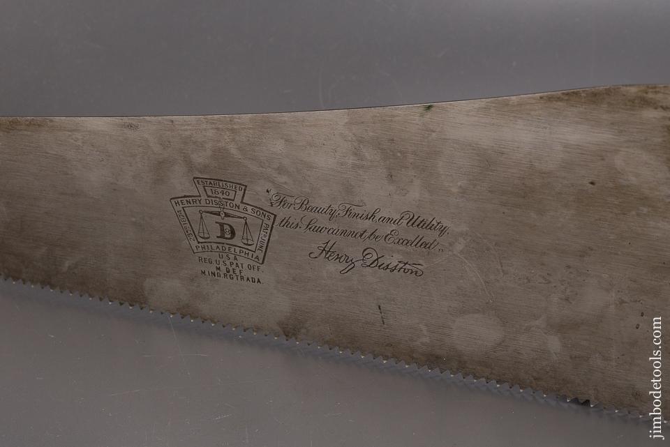 NEAR MINT! 5 1/2 point 26 inch Rip DISSTON D8 Thumbhole Hand Saw - 87041