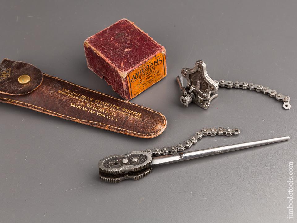 Vintage VULCAN Miniatures Chain Pipe Vise and Chain Wrench MINT in Original Boxes - 87135U