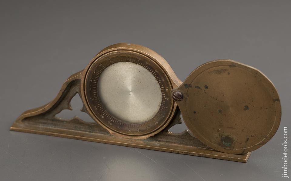 Stunning PATENT LEVEL CO. BRIDGEPORT CT Mantle Clock Level with Swing away Cover Circa 1866 - 87147U